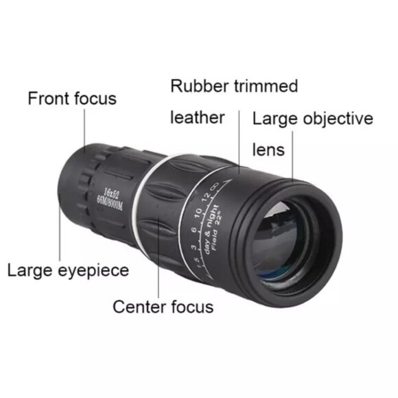 BRAND NEW 16x52 Dual Focus Monocular Telescope Spotting Scope Angel Survival NIB - Picture 3 of 6